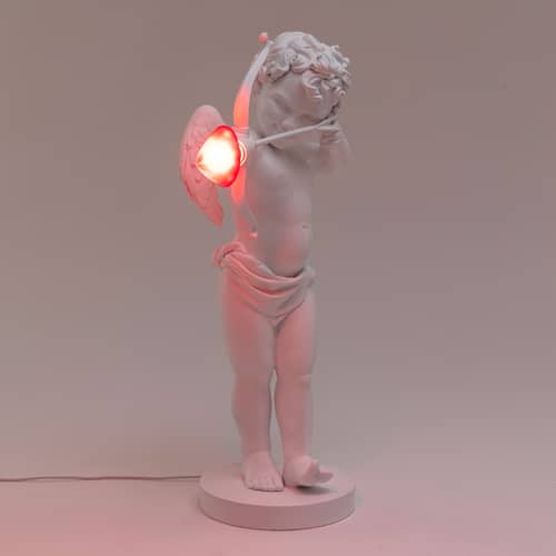 Tischleuchte Cupid LED plastikmaterial weiß / LED - Kunstharz / H 63 cm - Seletti - Weiß - Harz