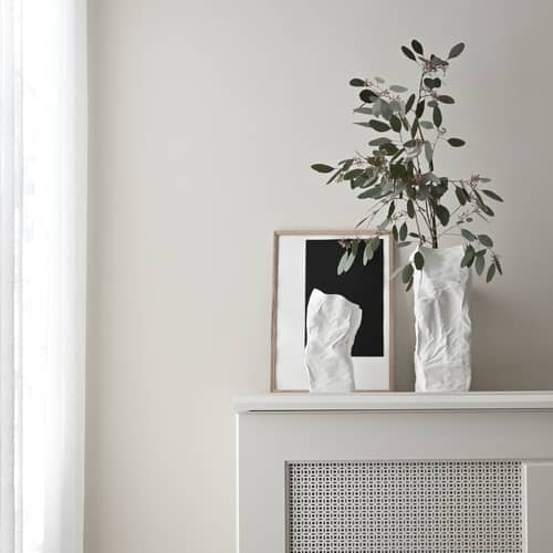 Vase Kami Mini keramik weiß / B 13 x H 25 cm - 101 COPENHAGEN - Weiß - Keramik