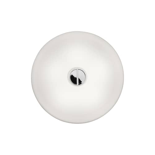 Lampada da parete Button INDOOR vetro bianco Plafoniera - versione vetro - Flos - Vetro Bianco - Vetro