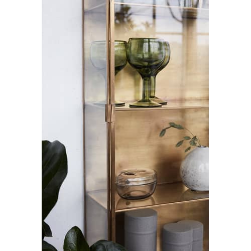 Wandablage Cabinet Large House Doctor / Vitrine - L 35 cm x H 80 cm - Transparent kupfer - Metall glas