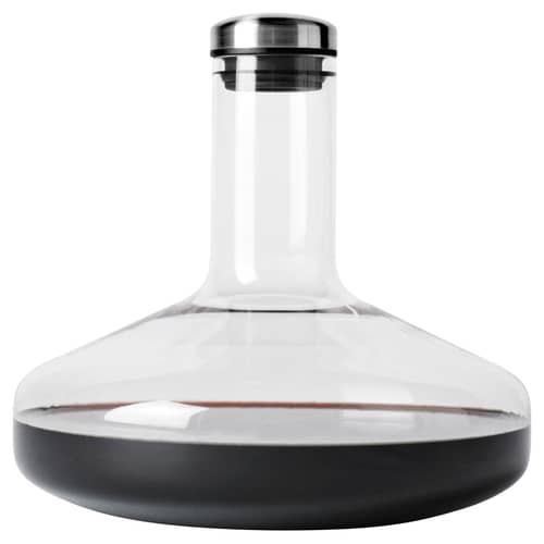 Deluxe Decanter glass transparent 1.4 L - Audo Copenhagen - Transparent - Glass, Plastic, Silicone, Stainless steel