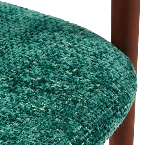 Fauteuil rembourré Henry tissu vert - POLSPOTTEN - Vert foncé - Frêne, Mousse, Tissu