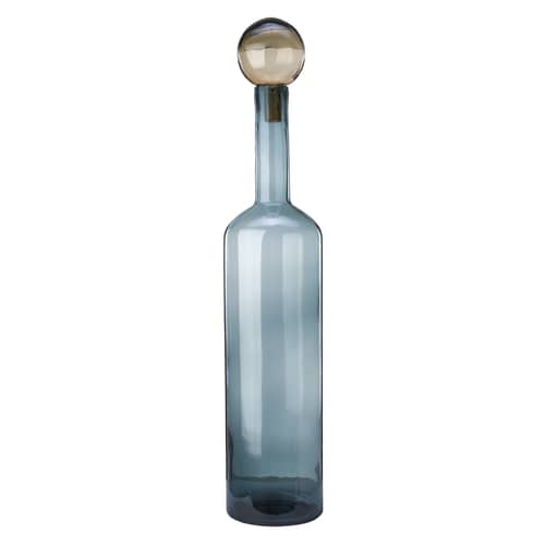Karaffe Bubbles & Bottles XXL glas blau braun / Glas - 4er-Set - H 87 cm - POLSPOTTEN - Blau, Bernstein, braun - Glas