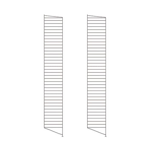 Lot de 2 montants de sol / H 200 x P 30 cm - String Furniture - Marron foncé - Acier laqué