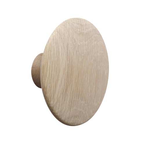 Patère The Dots Wood Medium / Bois - Ø 13 cm - Muuto - Chêne naturel - Chêne naturel