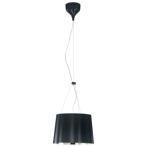 Gé Metallisé Pendant plastic material black gold / Ø 37 cm - Recycled material - Kartell - Black/Gold - Polycarbonate