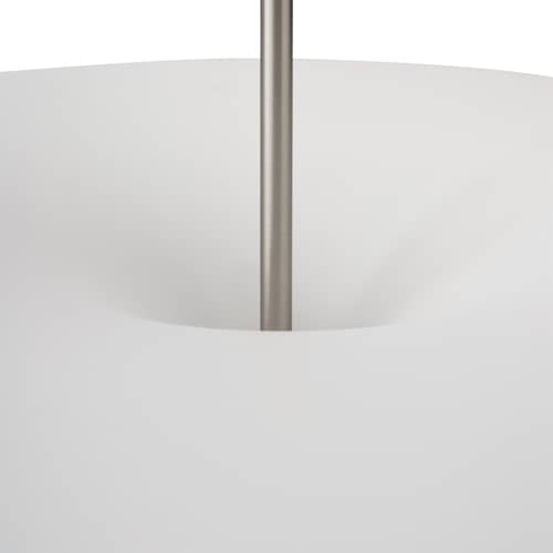 Kantarell LED Pendant metal white / Ø 55 cm - NEW WORKS - White & Nickel - Aluminium, Steel