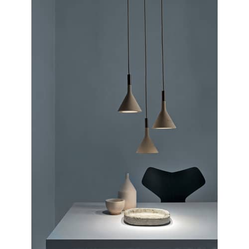 Mini Aplomb Pendant stone brown Concrete - H 21 cm - Foscarini - Brown - concrete
