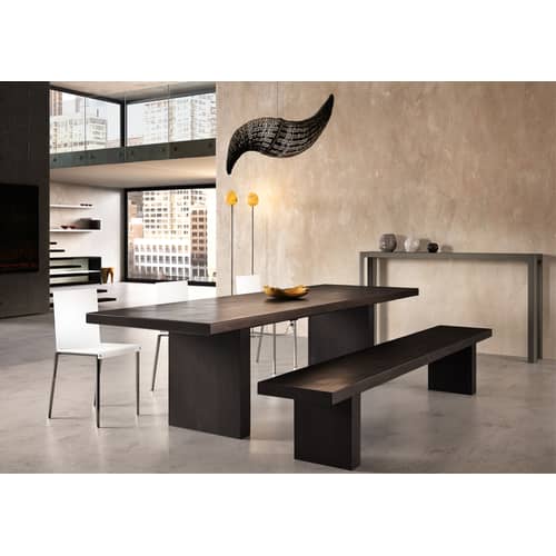 rechteckiger Tisch Tommaso metall schwarz Stahlvariante - Zeus - 180 x 90 cm - Schwarz - phosphatierter Stahl