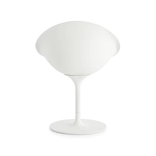 Ero/S/ Swivel armchair plastic material white / Soft-touch finish - Kartell - Mat white (Soft touch) - Moulded aluminium, Painted polycarbonate