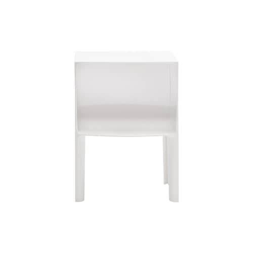 Table de chevet Small Ghost Buster plastique blanc / L 40 x H 57 cm - Philippe Starck 2010 - Kartell - Blanc opaque - PMMA