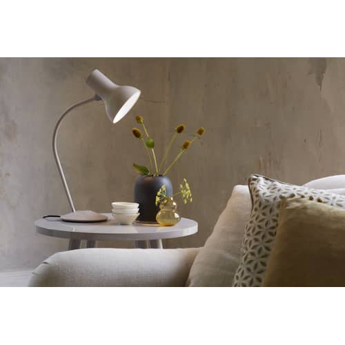 Type 75 Mini Table lamp metal grey / H 46 cm - Anglepoise - Grey-taupe - Aluminium, Cast iron, Steel