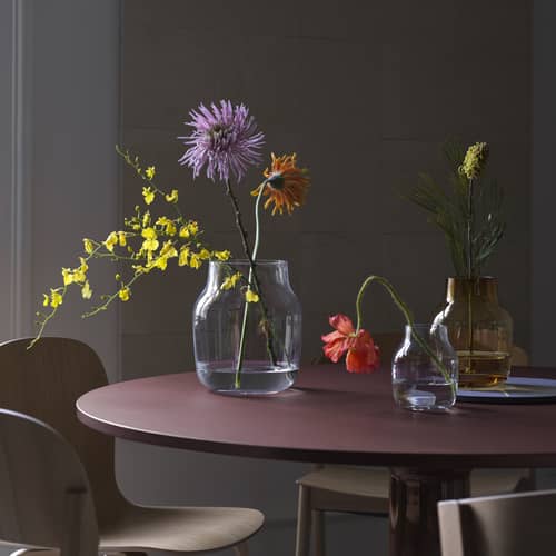 Vase Silent verre transparent / Ø 20 x H 23 cm - Muuto - Transparent - Verre soufflé bouche
