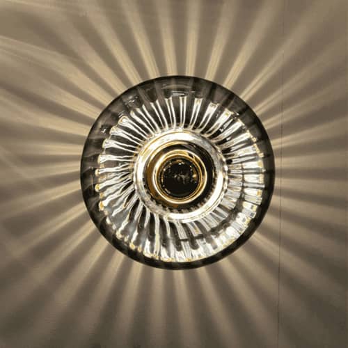 Wandleuchte Grace glas grau / Small - Ø 20 cm - ELEMENTS LIGHTING - Graphit - Glas, Metall