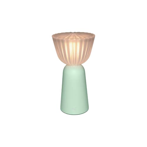 Swiing LED Wireless rechargeable outdoor lamp metal green / H 20 cm - Fermob - Ice mint - Aluminium, Polycarbonate, Recycled ABS