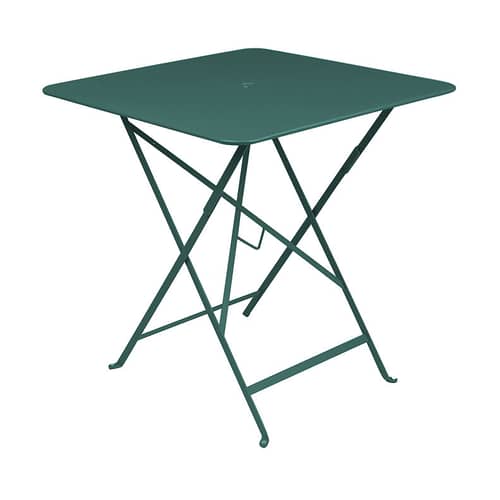 Tavolo pieghevole Bistro metallo verde 71 x 71 cm - Pieghevole - Con foro per parasole - Fermob - Cedro - Acciaio laccato