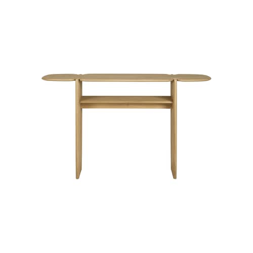 Console PI bois naturel / 130 x 40 x H 75 cm - Chêne massif - Ethnicraft - Chêne naturel - Chêne massif