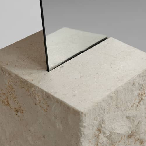 Free standing mirror Kubis 101 COPENHAGEN / W 22 x H 168 cm - Natural ...