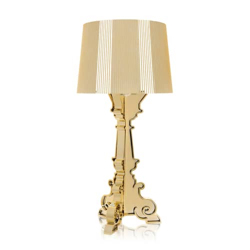 Lampe de table Bourgie Or plastique or / H 68 à 78 cm - Ferruccio Laviani, 2004 / Seconde vie - Kartell - Dorée - ABS métallisé