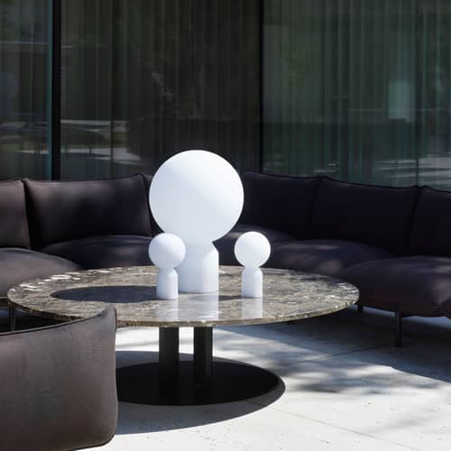 Lampe extérieur sans fil rechargeable Yo Small plastique blanc / LED - H 27 cm - Normann Copenhagen - H 27 cm - ABS, Polyéthylène
