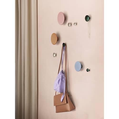Patère The Dots Metal Large / Ø 5 cm - Muuto - Vert foncé - Acier