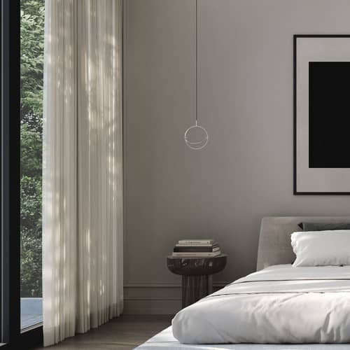 Pendelleuchte Maru Mini LED metall silber / Modulierbare Ringe - Ø 23 cm - 101 COPENHAGEN - Verchromt - Aluminium, Polyacryl