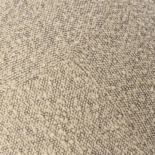 Pouf Bouclette Regular beige / Ergonomique - Ø 55 cm / Laine bouclette - BLOON PARIS - Sable - Laine bouclée, PVC