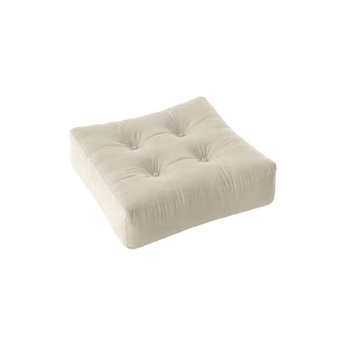Pouf More tissu beige / 70 x 70 cm - Fabriqué à la main en Europe - KARUP DESIGN - Beige 747 - Coton, Fibres mélangées, Polyester