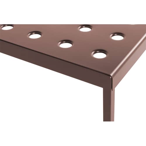 rechteckiger Tisch Balcony metall rot / 144 x 76 cm - Stahl - Hay - Oxidrot - Pulverbeschichteter Stahl