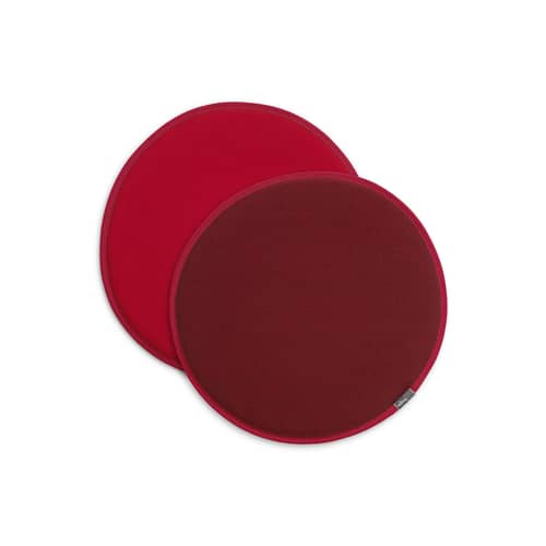 Seat Dots Seat cushion textile red / Ø 38 cm - Reversible - Vitra - Red / Poppy Red - Fabric, Foam