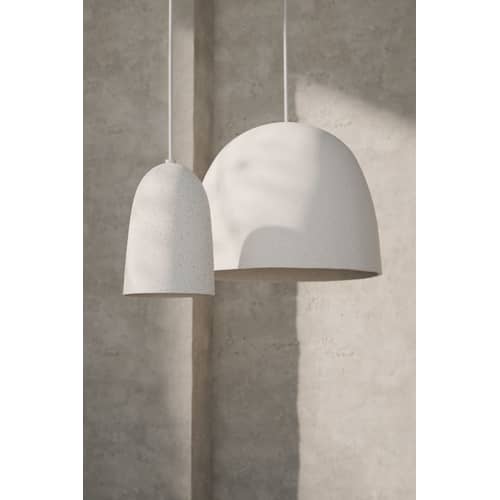 Sospensione Speckle ceramica bianco Small / Gres - Ø 11 x H 18 cm - Ferm Living - Ø 11 cm / panna - Gres