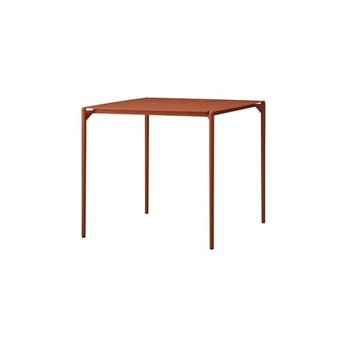 Novo Square table metal orange / 80 x 80 cm - AYTM - Gingerbread - Aluminium, Steel