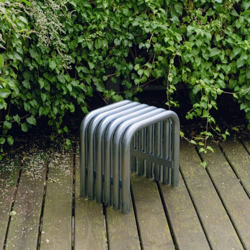 Tabouret Nokk métal - NOO.MA - Zinc - Acier galvanisé