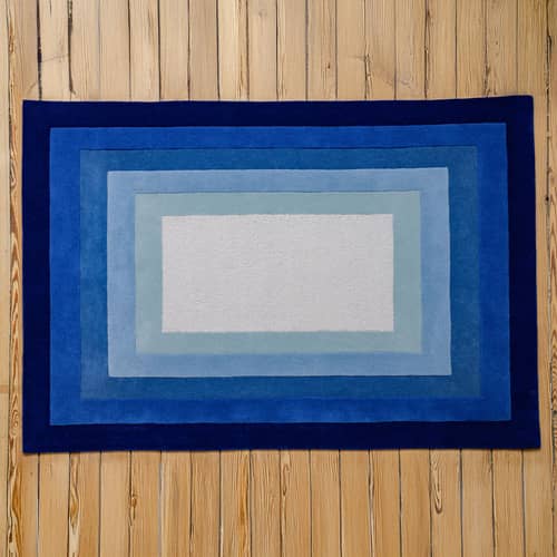 Tapis Blue Lens / 210 x 140 cm - Tufté main - COLORTHERAPIS - 210 x 140 cm - Laine vierge de Nouvelle-Zélande