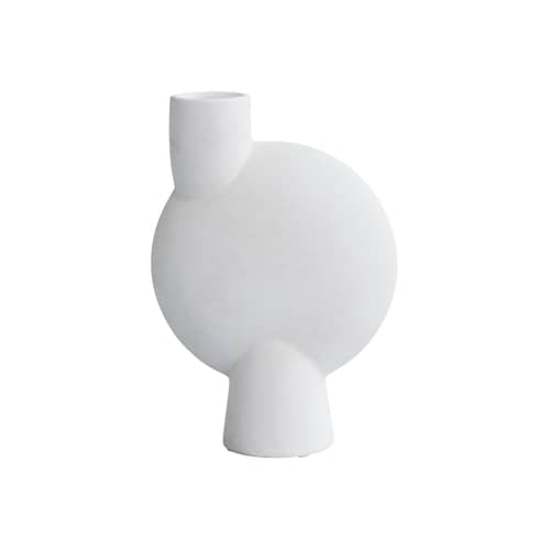 Sphere Buble Medium Vase ceramic white / H 26 cm - 101 COPENHAGEN - White - Ceramic