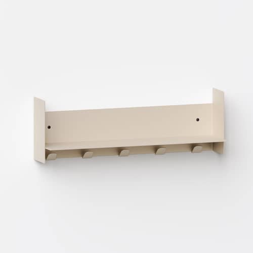 Accessoire / Crochets muraux pour étagère Pli L 60 cm - TIPTOE - Blanc crème - Acier thermolaqué