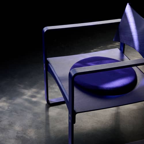  Accessory textile blue / Seat cushion for Armchair Series 270 F - Verpan - Fabric Blue - Fabric, Foam