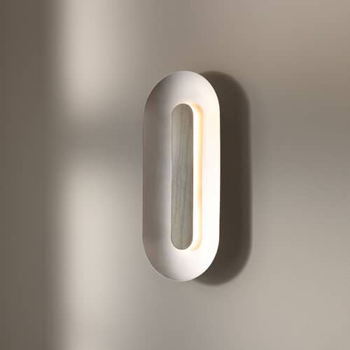 Applique Sasi Large métal argent / LED - H 65 cm - NUURA - Argent / Miroir - Aluminium