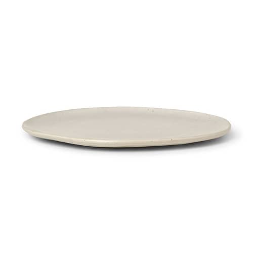 Assiette Flow / Ø 27 cm - Ferm Living - Blanc cassé moucheté - Porcelaine émaillée