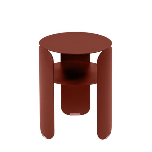 Beistelltisch Bebop metall rot braun / Ø 35 x H 45 cm - Fermob - Ockerrot - bemaltes Aluminium