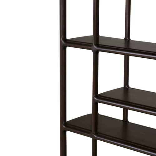 Bibliothèque Eda bois marron / L 181 x H 188 cm - Ethnicraft - Acajou brun foncé - Acajou massif