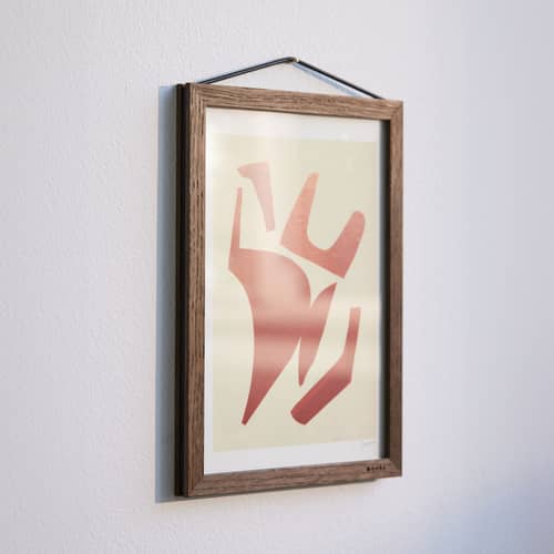 Cadre A5 / 16,8 x 23 cm - MOEBE - Chêne fumé - Chêne fumé, Élastique, Verre acrylique
