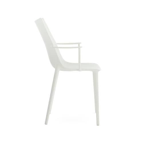 Chaise H.H.H plastique blanc / Soft touch - Recyclé - Kartell - Blanc mat (soft touch) - Technopolymère thermoplastique recyclé