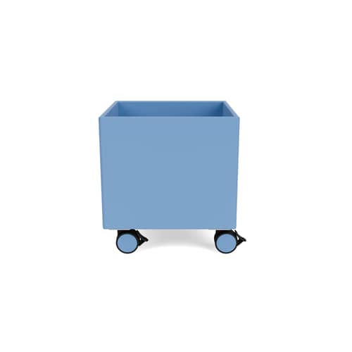 Coffre à roulettes Colour Box I / 35,4 x 35,4 x H 37,8 cm - MONTANA - Azure 154 - MDF laqué