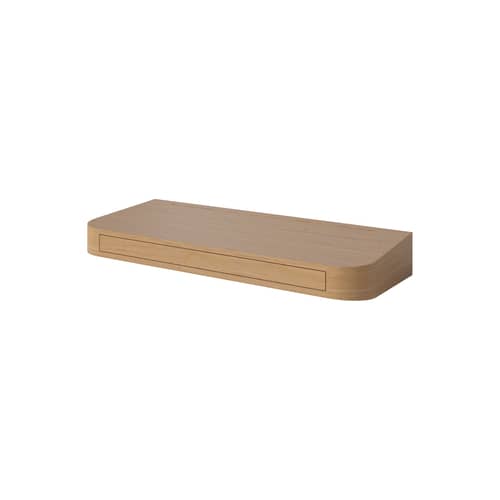 Console murale Vala / Bureau - L 110 x P 50 cm / 1 tiroir - Bolia - L 110 cm / Chêne huilé - Placage de chêne huilé