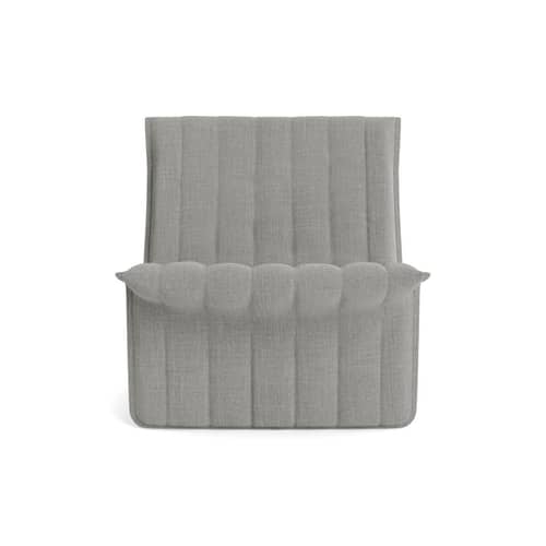 Fauteuil rembourré Limit / Réédition 1974 - Normann Copenhagen - Gris (tissu Remix 133) -  Ouate, Acier, Tissu Kvadrat