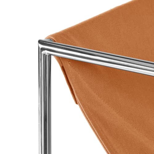 Fauteuil Solo tissu rose Outdoor - valerie objects - Rose / Structure acier poli - Acier inoxydable, Tissu outdoor