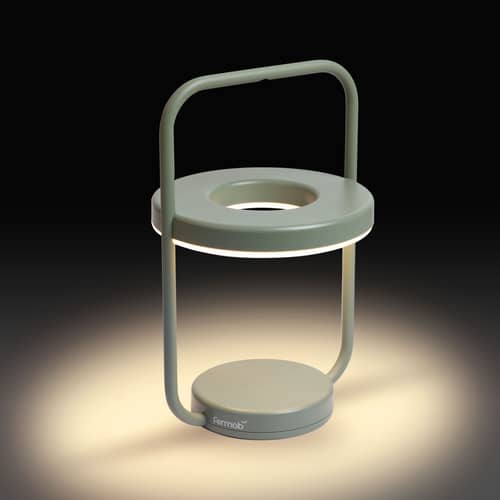 Kabellose, wiederaufladbare Außenlampe Ulli LED metall grün / H 29,5 cm - Fermob - Kaktus (einfarbig) - ABS, Aluminium, Polykarbonat