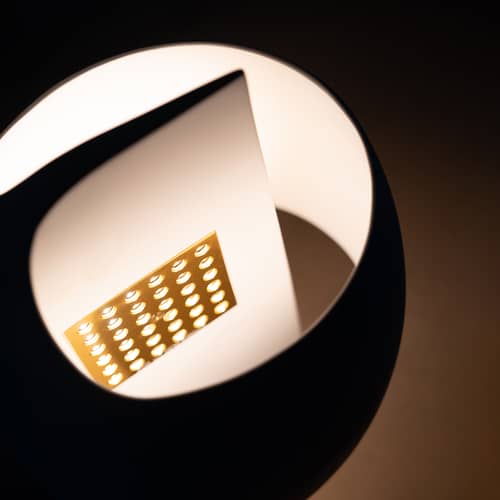 Lampe de table La Lampe B LED / Gypse - H 39 cm - DCW éditions - Blanc - Aluminium, Gypse