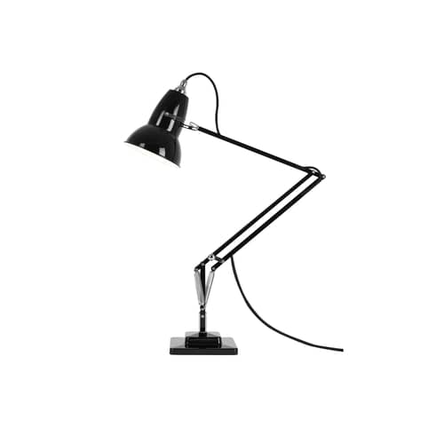 Lampe de table Original 1227 métal noir / Réédition 1930\' / Seconde vie - Anglepoise - Noir / Raccords chromés - Aluminium